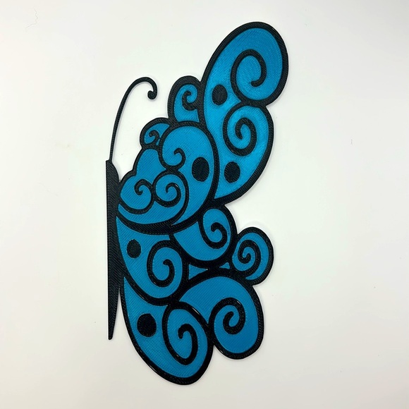 Blue Butterfly 3D Printed Bookmark - Picture 3 of 4